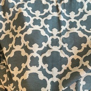 Threshhold blue pattern curtain panels (2) room darkening